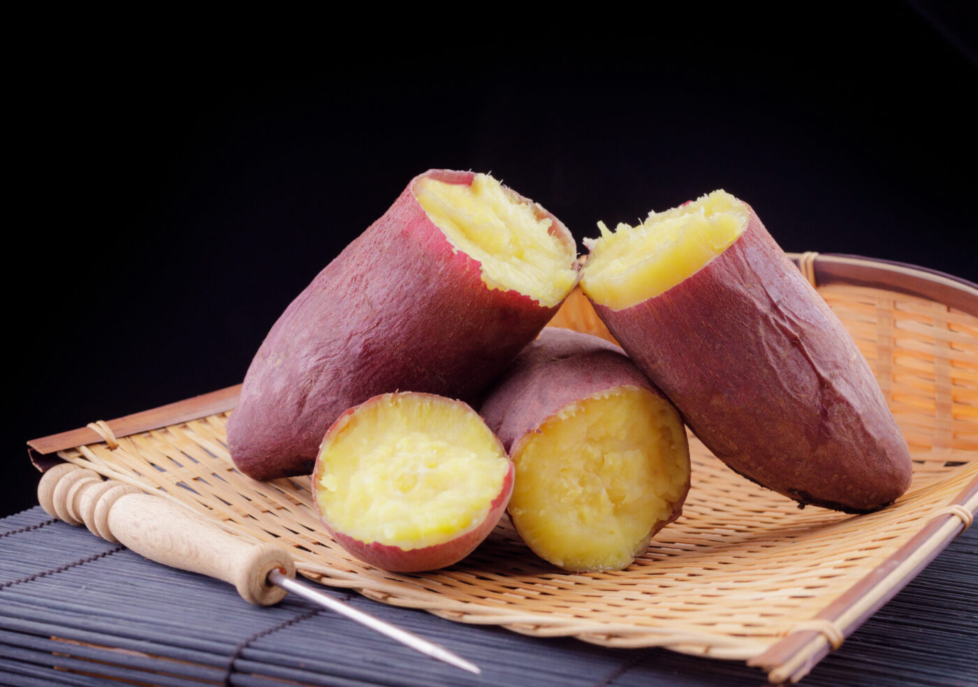 cooked Japanese Sweet Potatoes Satsumaimo