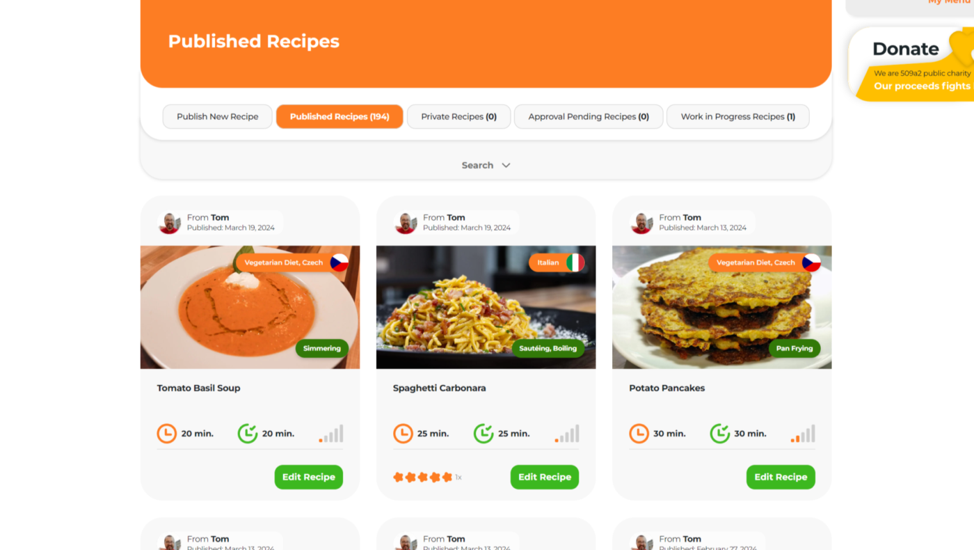 Published Recipes (3)