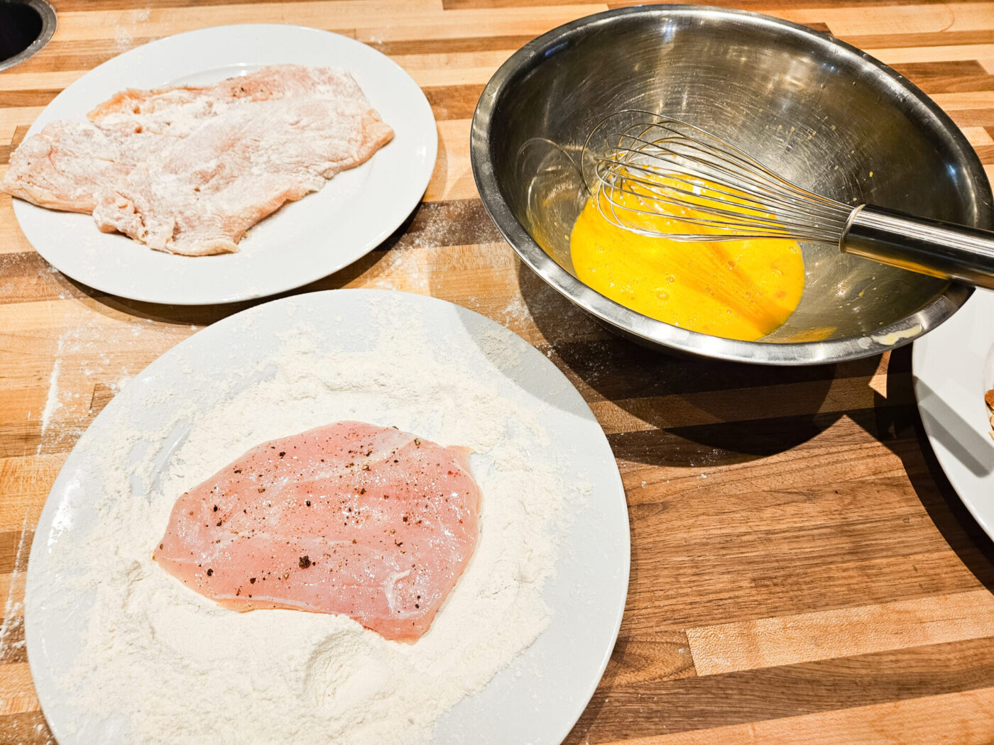 Almond chicken schnitzel - preparation-03