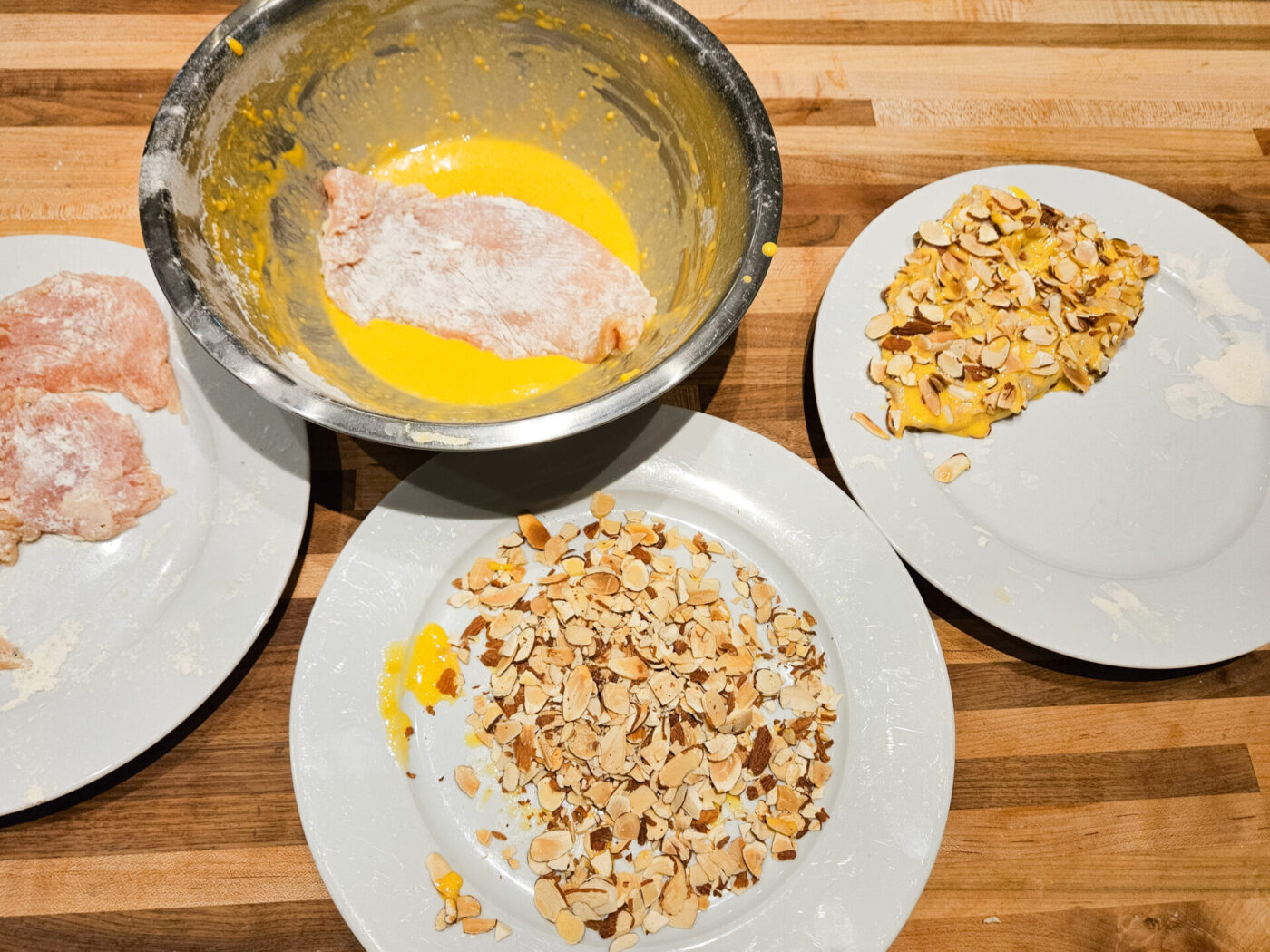 Almond chicken schnitzel - preparation-11