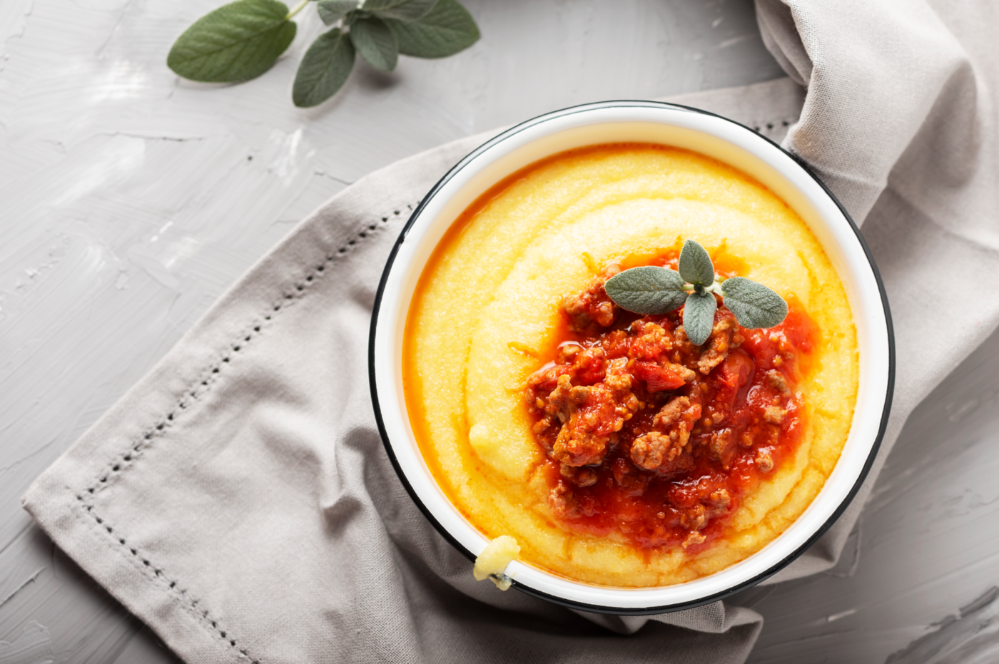 polenta with ground beef