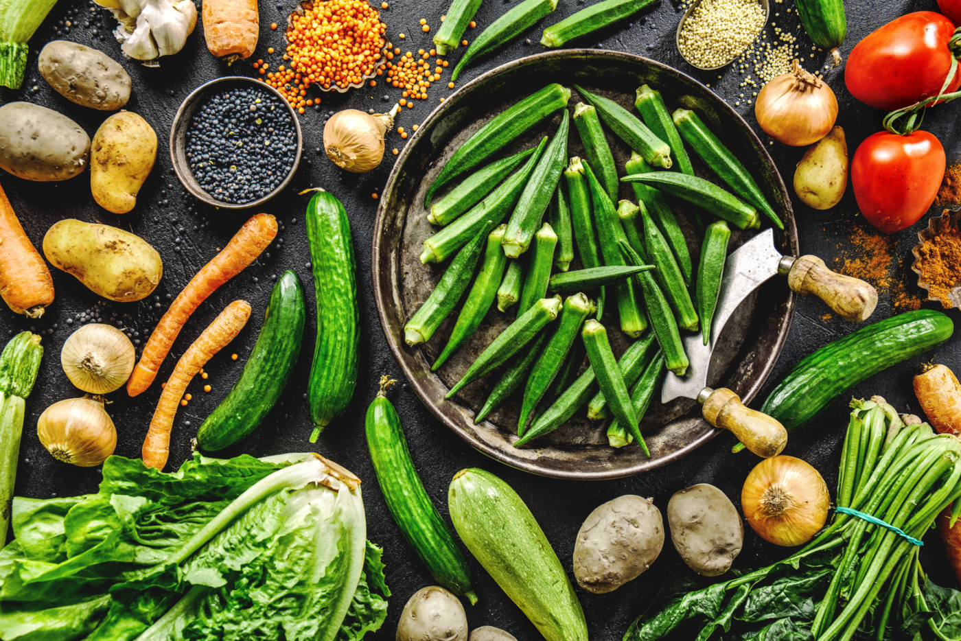 assorted types of  vegetable, top view