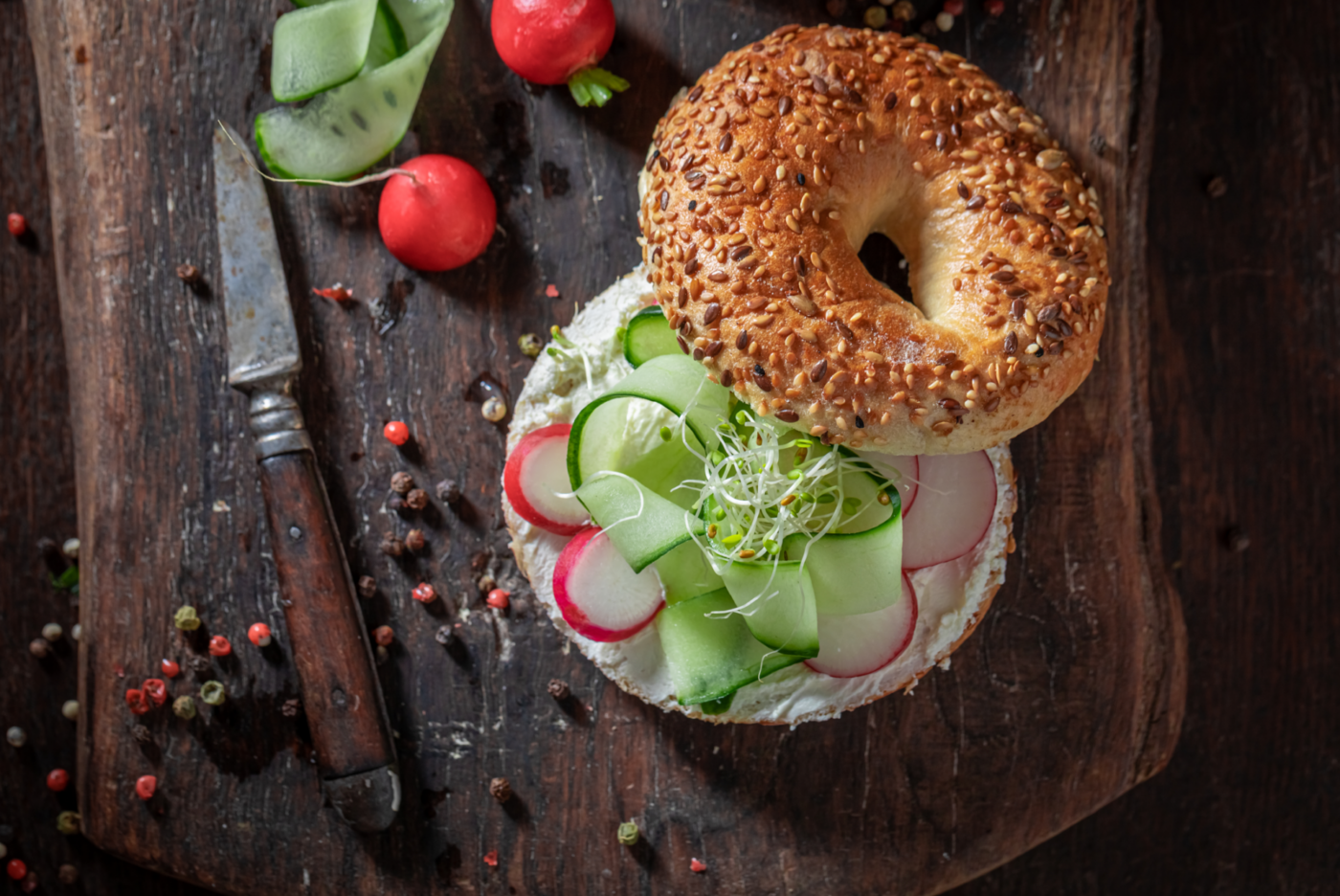 bagel with vegetable (2)