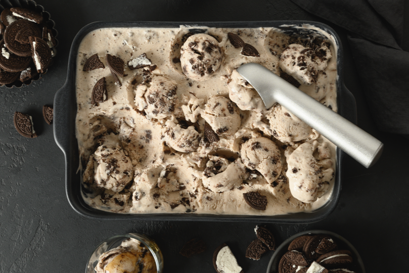 Cookies and Cream Ice Cream in the original tub