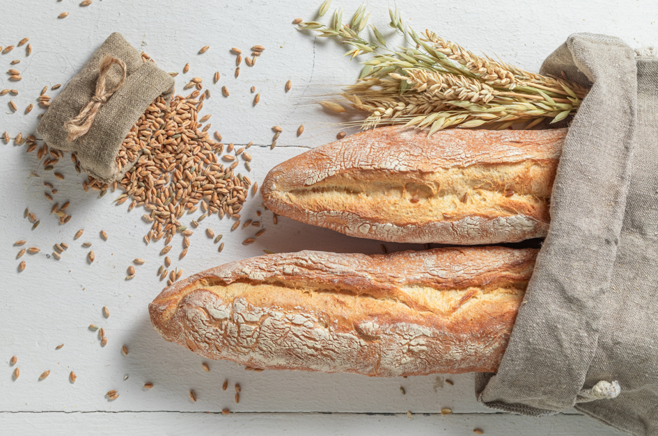 French baguettes on the table