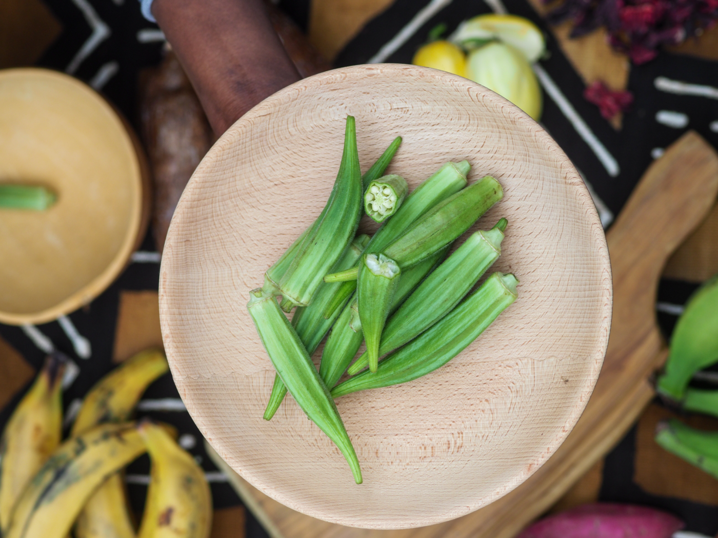 okra on the plate