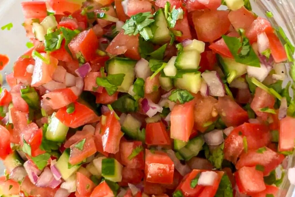 Pico de Gallo in detail, top shot