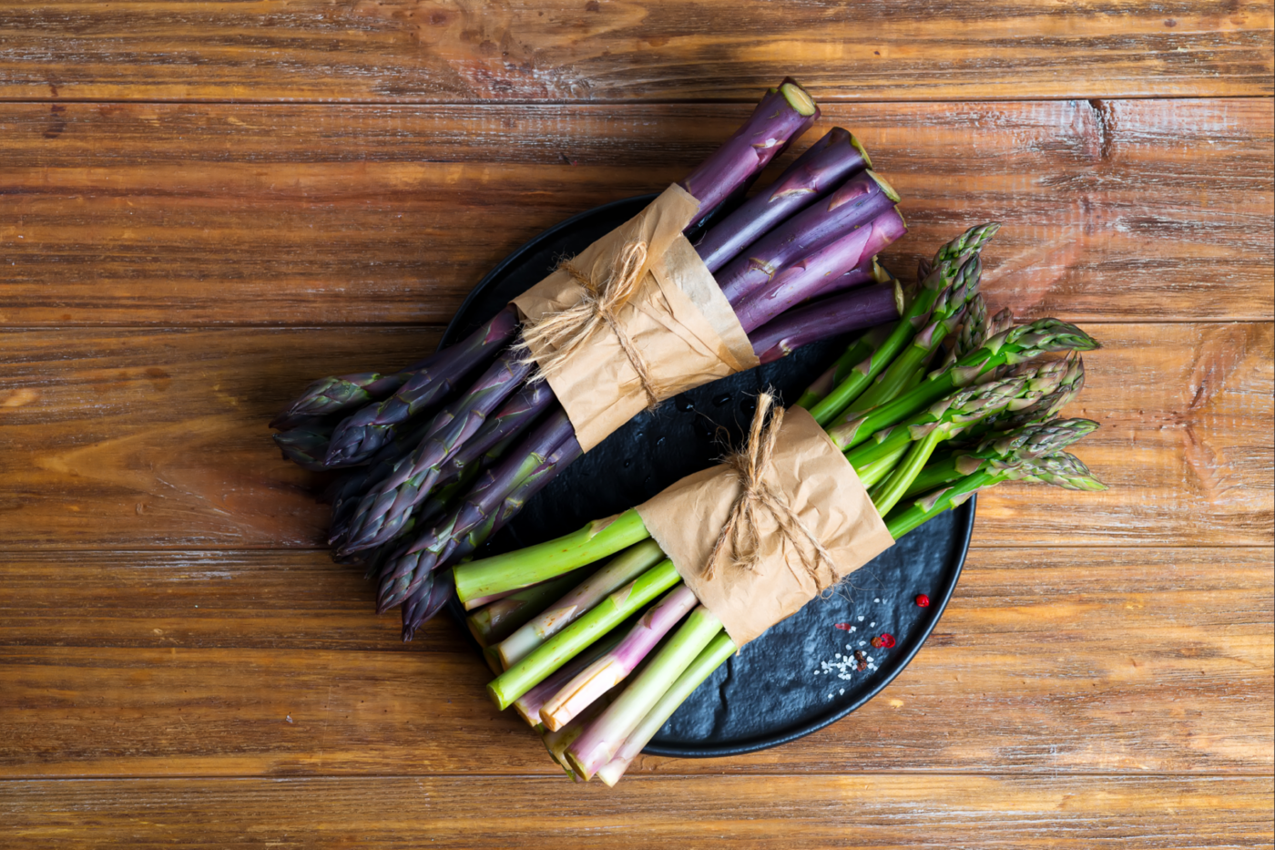 purple and green asparagus