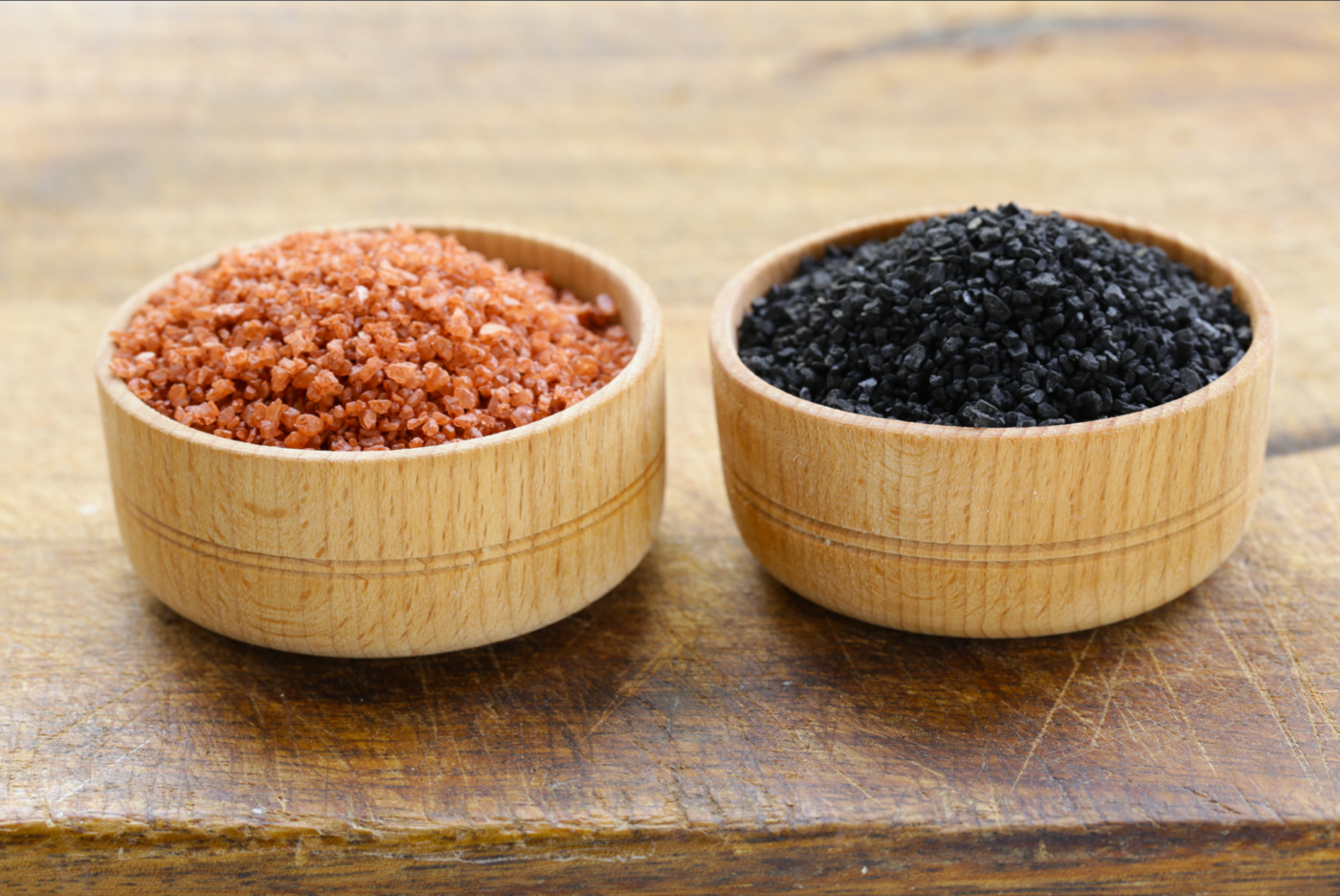 smoked salt and black salt