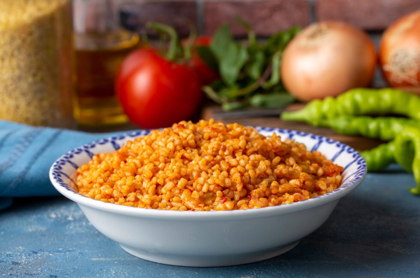 meal with bulgur wheat