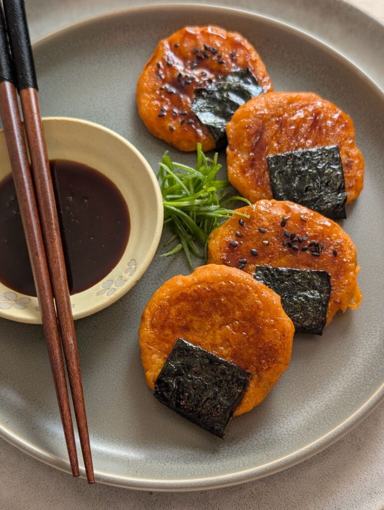 Sweet Potato Mochi on the plate